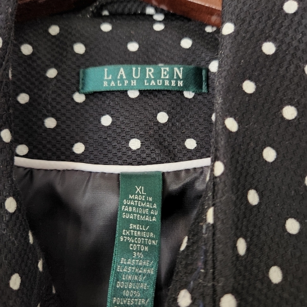 New Lauren Ralph Lauren Polka Dot Trenchcoat sz XL - Picture 8 of 15